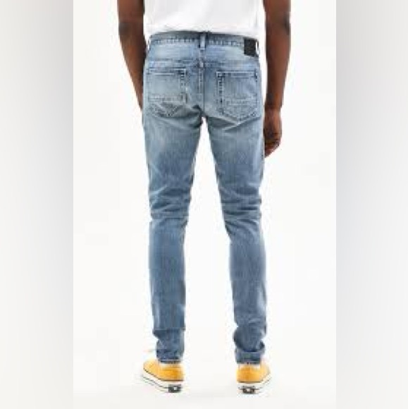 PACSUN Light Wash‎ BLUE Stacked Skinny Denim Jeans 28x32 - Picture 1 of 8
